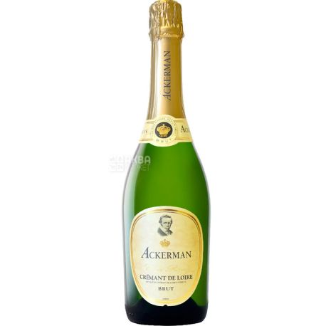 Ackerman, Cremant de Loire Blanc Brut, Вино ігристе біле брют, 0,75 л
