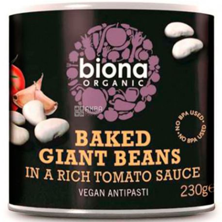 Biona Organic, 230 г, Биона Органик, Запеченные гигантские бобы в густом томатном соусе