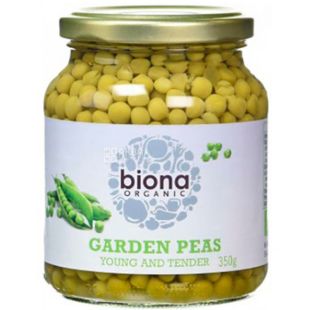 Biona Organic, 350 г, Биона Органик, Горошек зеленый, консервированный