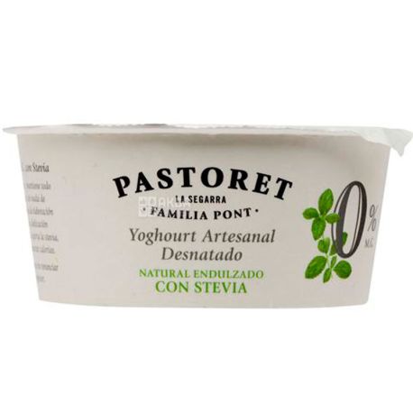 Pastoret, 125 г, Пасторет, Йогурт со стевией, обезжиренный, 0%