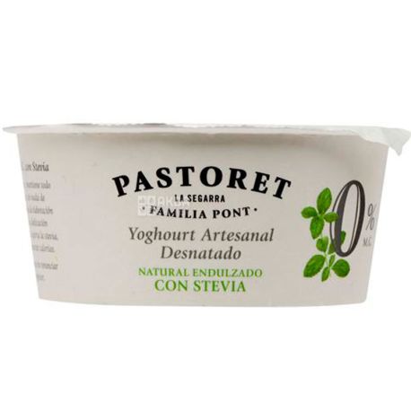 Pastoret, 125 g, Pastoret, Stevia Yogurt, low fat, 0%
