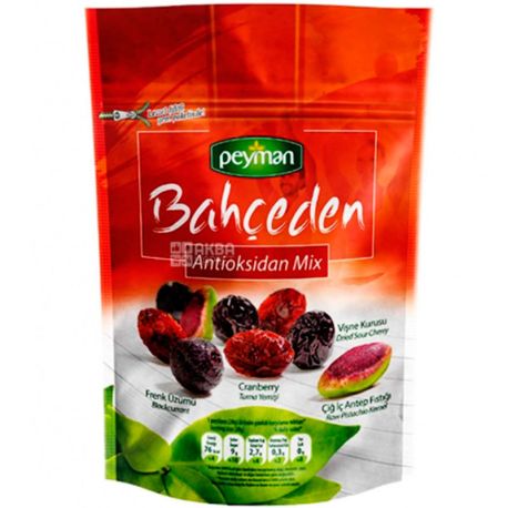 Peyman, Bahceden Antioksidan Mix, 70 г, Пейман, Мікс сухофруктів та горіхів