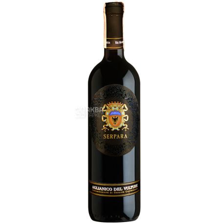 Serpara Aglianico del Vulture, Вино красное, сухое, 0,75 л