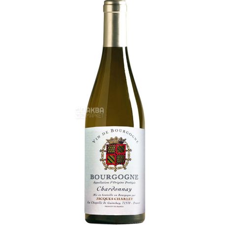 Jacques Charlet, Bourgogne Chardonnay, Вино белое, сухое, 0,75 л
