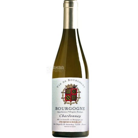 Jacques Charlet, Bourgogne Chardonnay, Вино біле, сухе, 0,75л