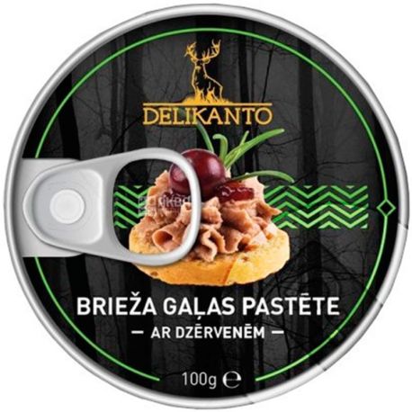 Delikanto, 100 г, Деліканто, Паштет із оленини з журавлиною