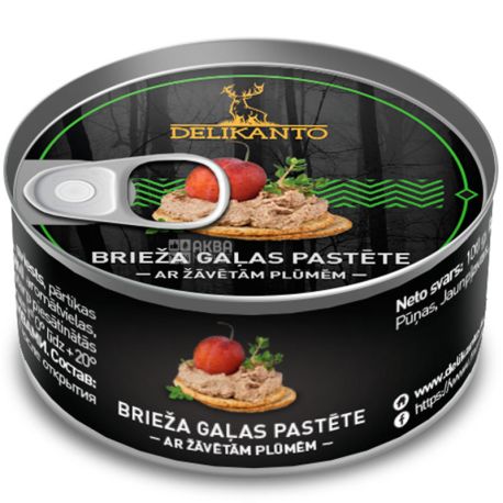 Delikanto, 100 г, Деліканто, Паштет із оленини з чорносливом
