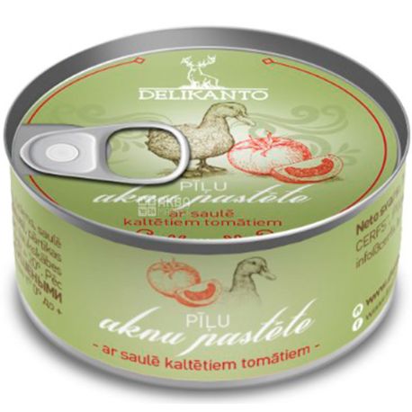 Delikanto, 100 g, Delikanto, duck liver Pate with sun-dried tomatoes