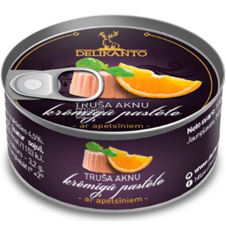 Delikanto, 100 g, Delikanto, rabbit liver Pate with orange