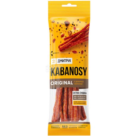 Кабаносы Дмитрук, 100 г, Колбаски кабаносы Original свиные с курицей