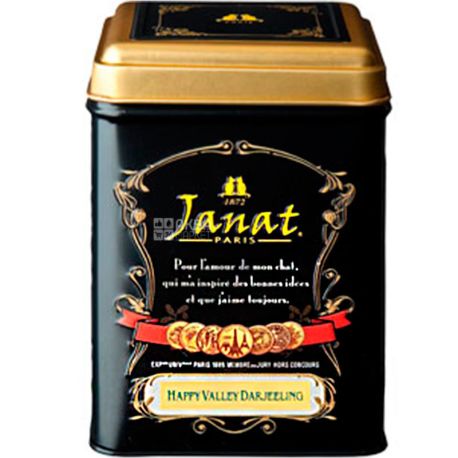 Janat Paris, Happy Valley Darjeeling, 100 г, Джанат, Чай черный с ароматом фруктов и муската