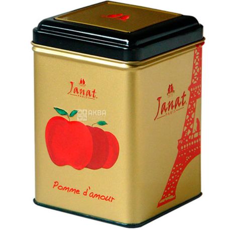 Janat Paris, Pomme d'amour, 100 г, Джанат, Чай черный c ароматом запеченных яблок