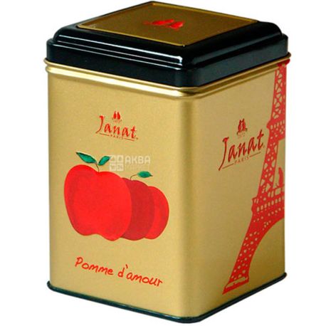 Janat Paris, Pomme d'amour, 100 г, Джанат, Чай чорний з ароматом запечених яблук
