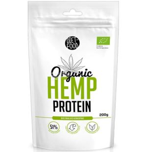 Diet-Food, Hemp protein, Конопляный протеин, органический, 200 г