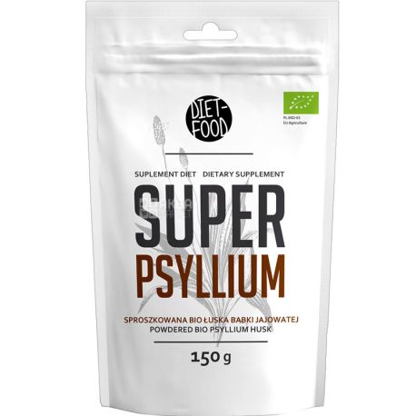 Diet-Food, Super Psyllium, Лушпиння насіння подорожника, 150 г