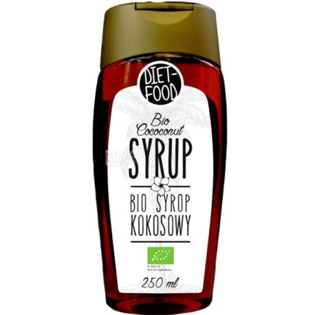 Diet-Food, Syrop Kokosowy, Сироп кокосовий органічний, 250 мл
