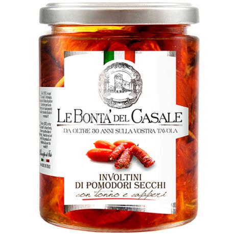 Le Bonta’ del Casale, Роллы из вяленых помидоров с тунцом и каперсами, 314 мл
