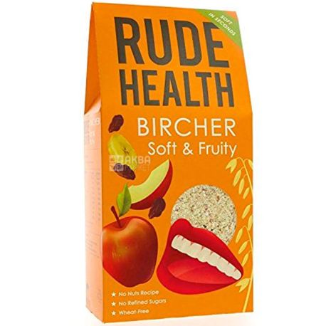 Rude Health, Bircher Fruit, Мюсли Фруктовые, мягкие, 450 г