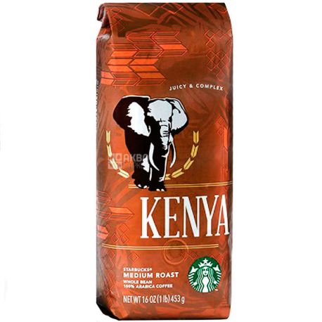 Starbucks Kenya, 250 г, Кофе Старбакс Кения, средней обжарки, в зернах