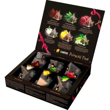 Curtis, Assorti Tea Collection Pleasure Time, 30 пак, Кертис, Набор пакетированного чая, ассорти
