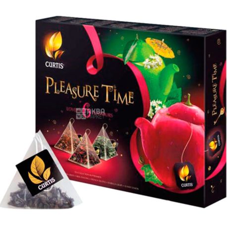 Curtis, Assorti Tea Collection Pleasure Time, 30 пак, Кертис, Набор пакетированного чая, ассорти