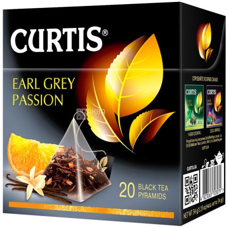 Curtis, Earl Grey Passion, 20 пирамидок, Кертис, Чай черный