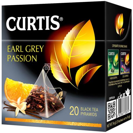 Curtis, Earl Grey Passion, 20 пірамідок, Кьортіс, Чай чорний