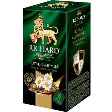 Richard, Royal Camomile, 25 пак., Річард, Чай фруктово-трав'яний 