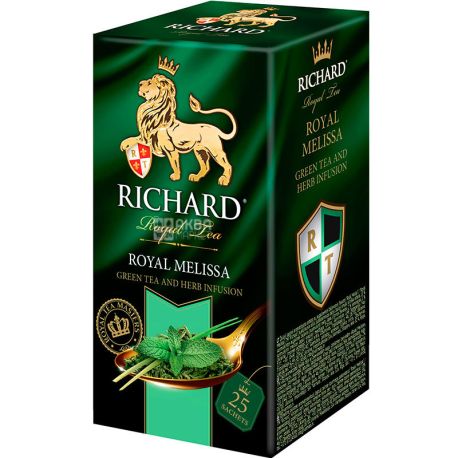 Richard, Royal Melissa, 25 пак., Ричард, Чай зеленый