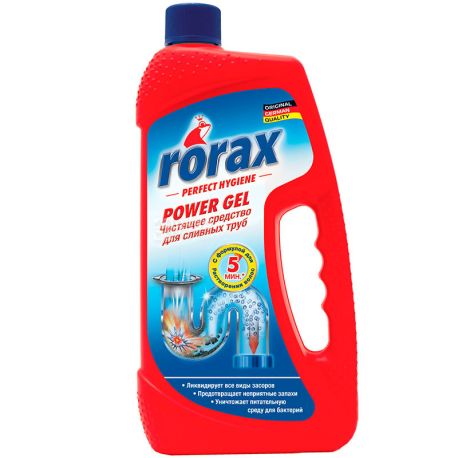 Rorax, 1 л, Роракс, Гель для прочистки сливных труб, интенсивный