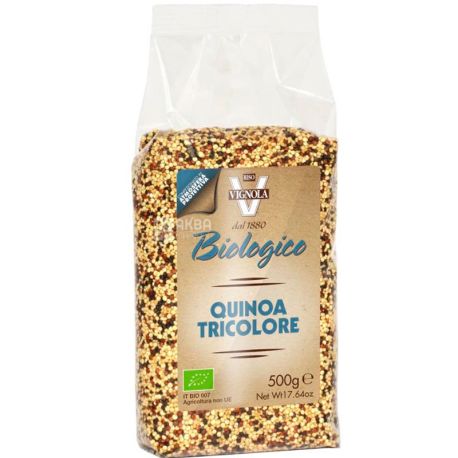 Vignola, Quinoa tricоlore, Киноа трехцветная, органическая, 500 г