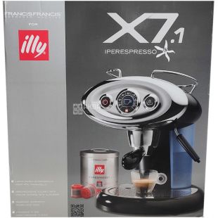 illy, IperEspresso X7.1 Francis, Кавоварка Іллі капсульного типу, чорна + 14 капсул в подарунок