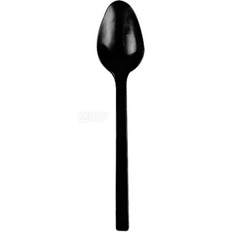 Tablespoon, plastic, LUX, black, pack of 10, 18 cm