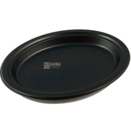 Dessert plastic plate, black, LUX, premium, 17 cm, package 10 pcs.