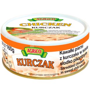 Agrico, Filet kurchaka, Куриное филе в пикантном соусе, спортивное питание, 160 г