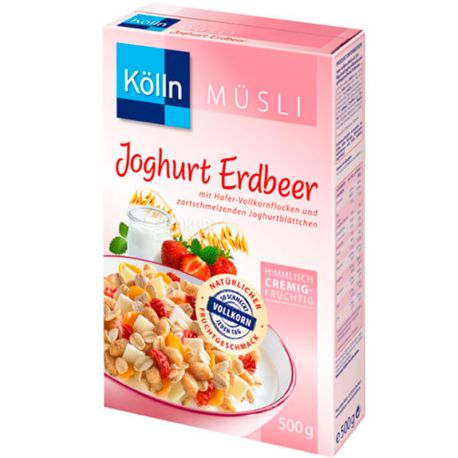 Peter Kölln, Joghurt Erdbeer, Мюслі з полуницею і йогуртом, 500 г