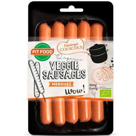 Vegan Deli, Veggiguez, Сосиски веганские, овощные, 200 г