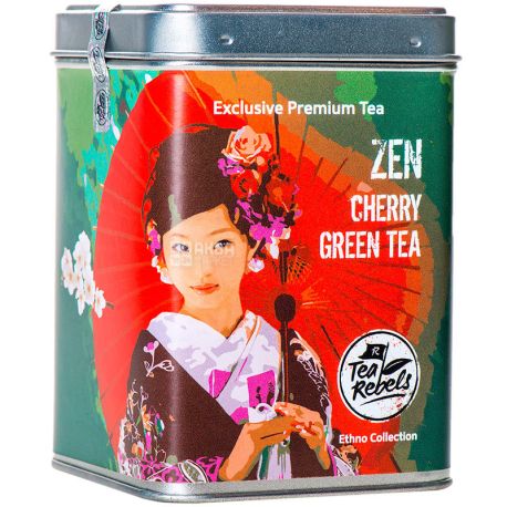 Tea Rebels, Zen, 100 г, Ти Ребелс, Чай зеленый с вишней
