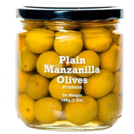 Losada, Plain Manzanilla Olives, Оливки маринованные Мансанилья, 345 г