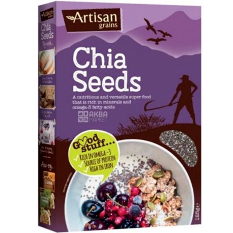 Artisan, Chia seeds, Насіння Чіа, 125 г