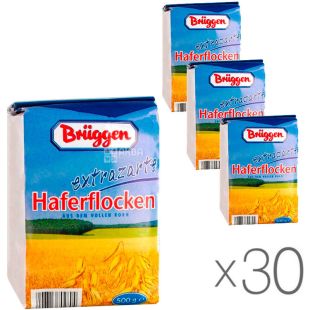 Bruggen, 500 г, Упаковка 30 шт., Брюгген, Хлопья овсяные, из цельного зерна