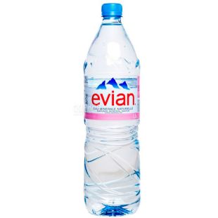 Evian 1.5 л, Вода Эвиан негазированная, ПЭТ