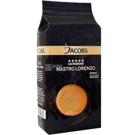 Jacobs, Maestro Lorenzo, 1 кг, Кава Якобз, середнього обсмаження, в зернах