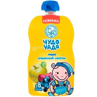 Чудо-Чадо, 90 г, Пюре витаминный салатик с 8 месяцев, фруктово-ягодное