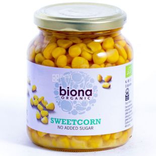Biona Organic, 350 г, Биона Органик, Кукуруза сладкая, консервированная
