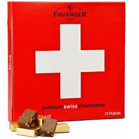 Favarger, Premium Swiss Collection, 240 г, Набор молочных конфет с орехами Фаваргер