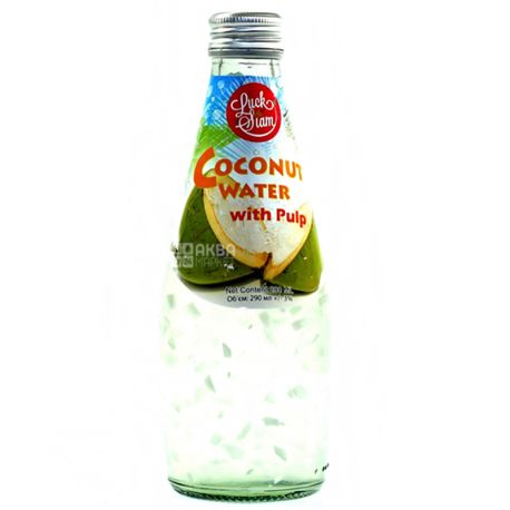 Luck Siam, 290 ml, Juice drink, Coconut water with pieces of pulp