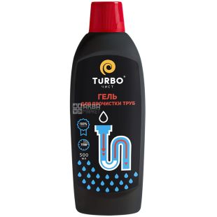 TURBOчист, 500 мл, Гель для прочистки канализационных труб 
