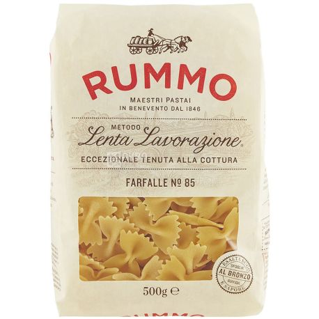 Rummo, Farfalle N 85, 500 г, Паста Руммо, Фарфалле