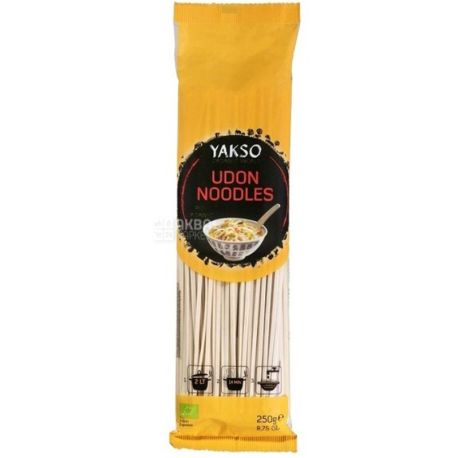 Yakso, Egg Noodle Udon, 250 г, Лапша рисовая Яксо, Удон